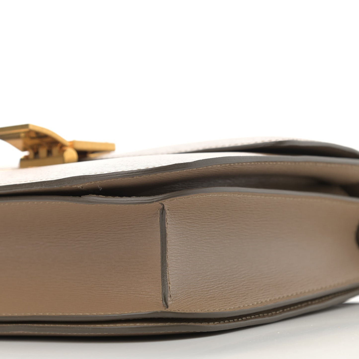 Liege Calfskin Medium Classic Box Flap Bag Taupe