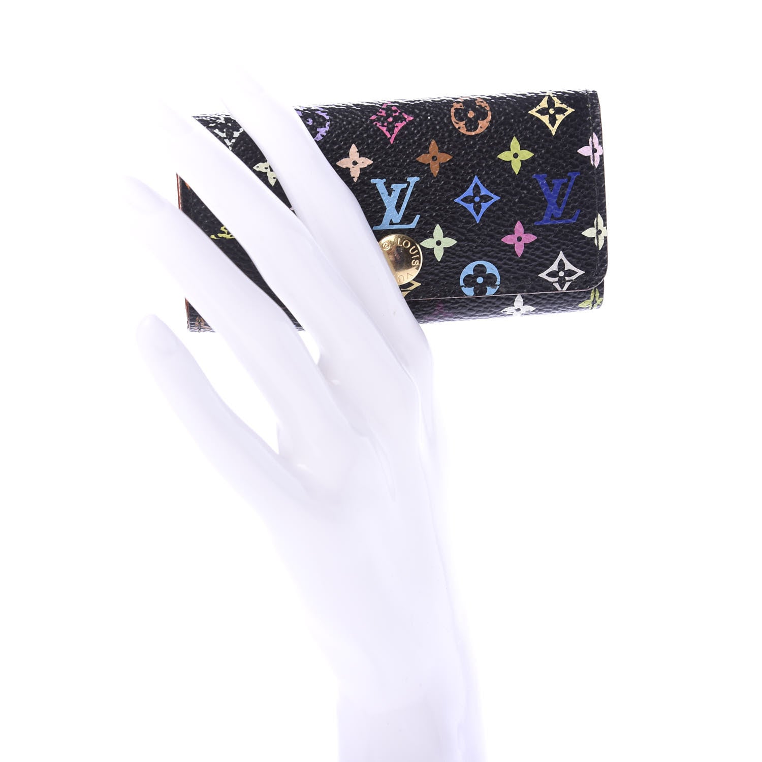 Louis Vuitton Monogram Multicolor Multicles 4 Key Holder Black 2 of 8