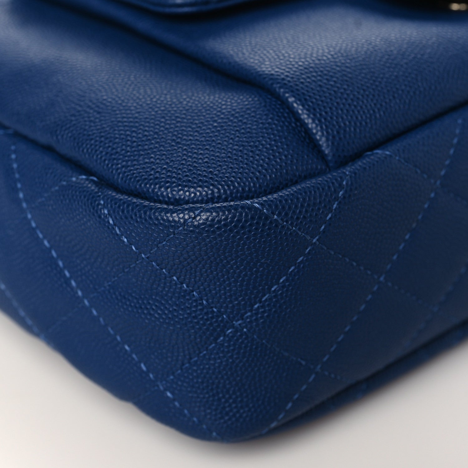 Chanel Caviar Quilted CC Day Camera Case Blue 8 of 9