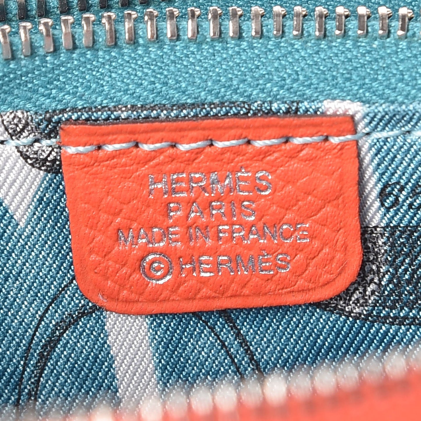 Epsom Silk'in Compact Wallet Orange Poppy Bleu Saint Cyr