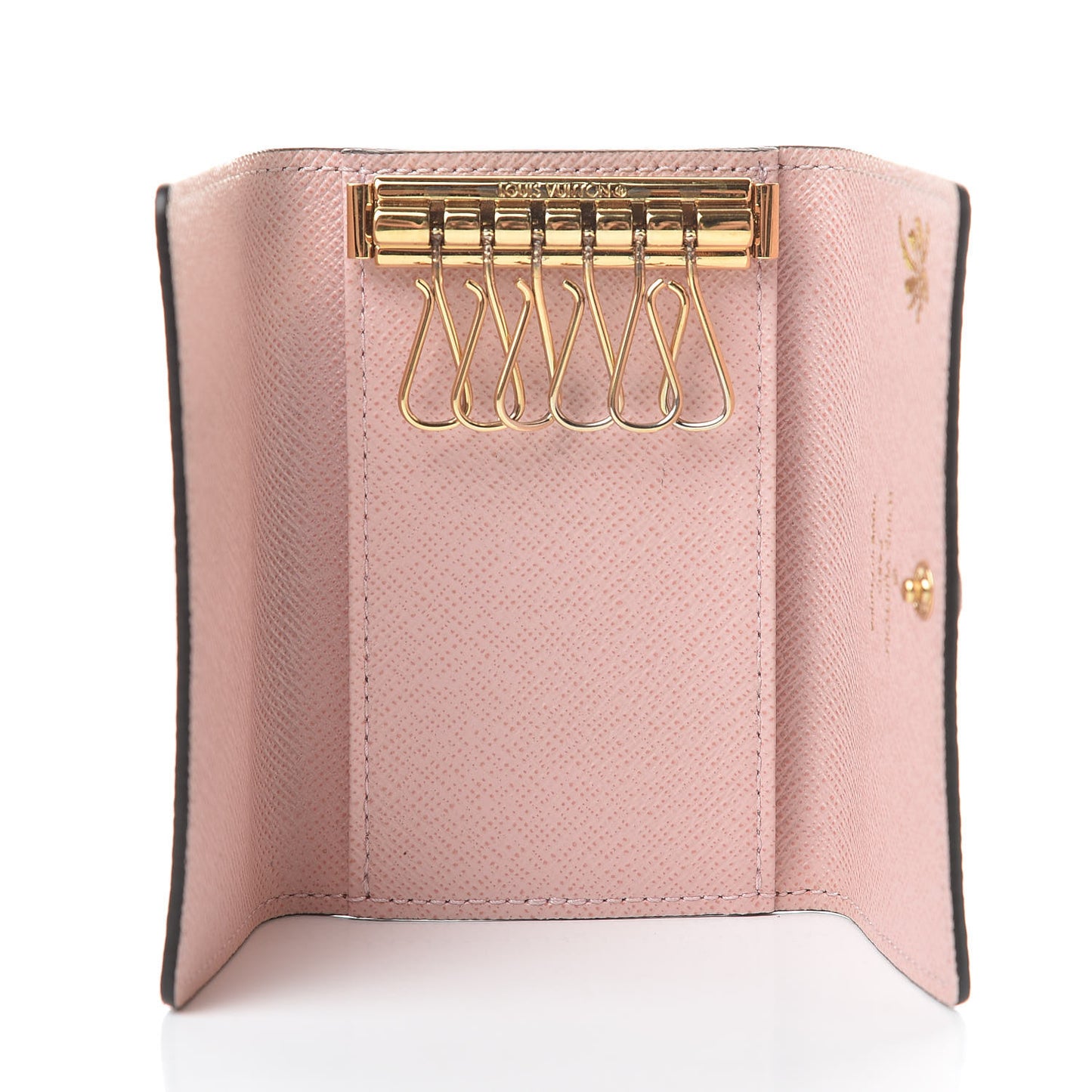 Damier Ebene Multicles 6 Key Holder Rose Ballerine