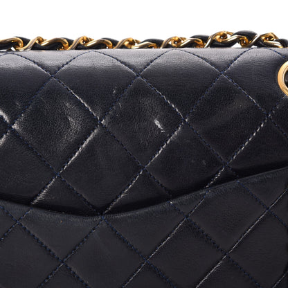 Chanel Lambskin Quilted Small Double Flap Navy 10 of 10