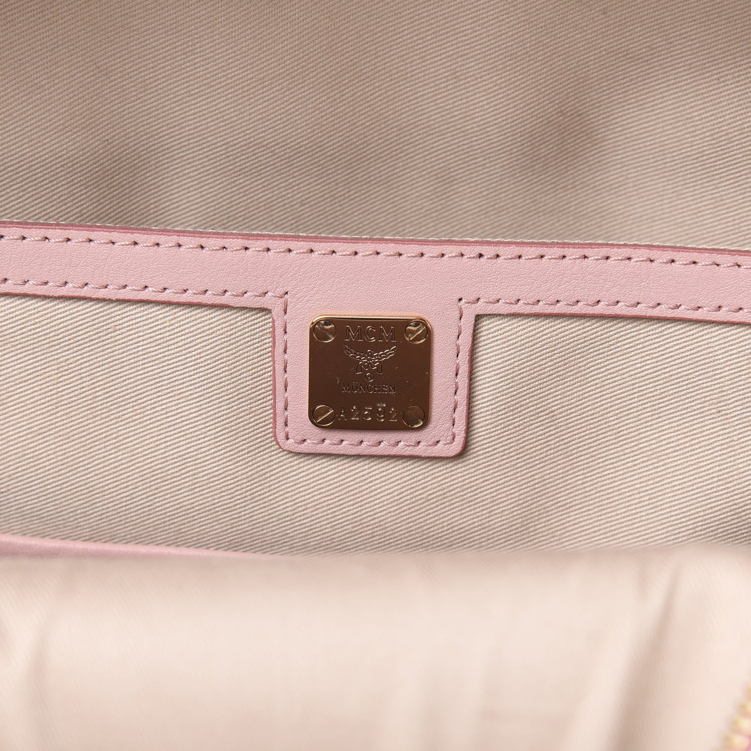 MCM Visetos Small Studded Stark Rabbit Backpack Pink 5 of 10