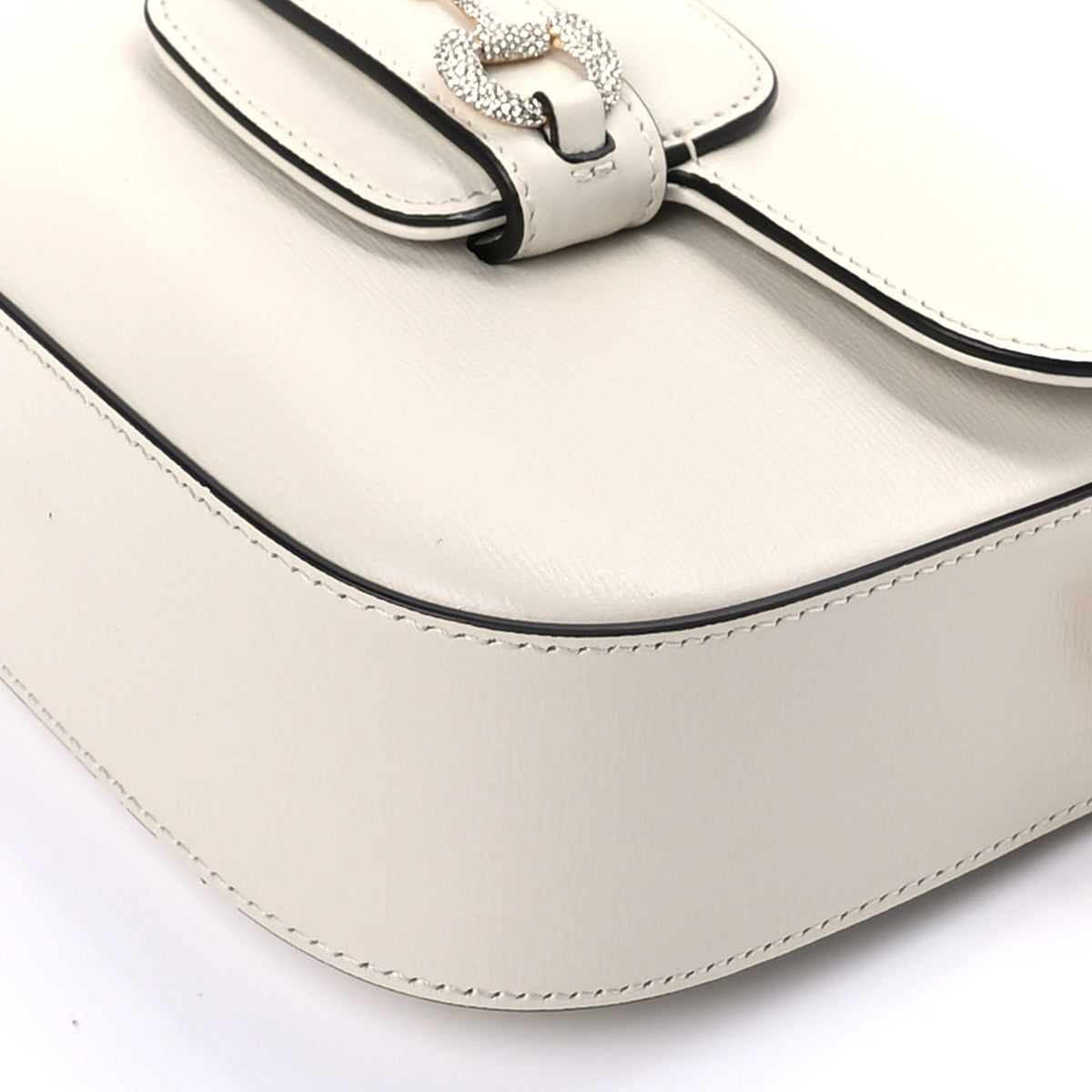 Azalea Calfskin Mini Crystal Horsebit 1955 Shoulder Bag Mystic White