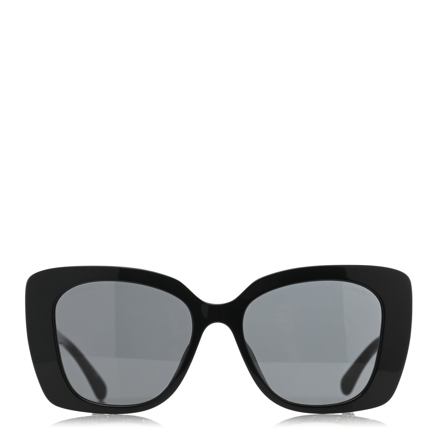 Acetate Strass Square Sunglasses 5422-B-A Black White