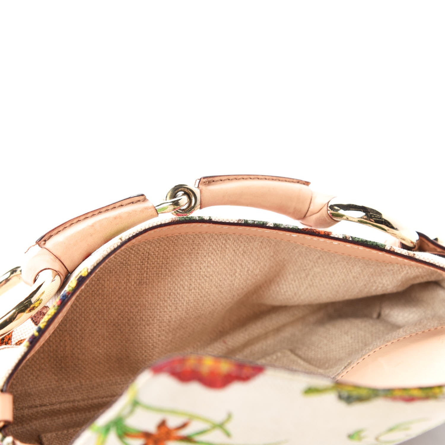 Gucci Canvas Flora Floral Horsebit Clutch 5 of 11