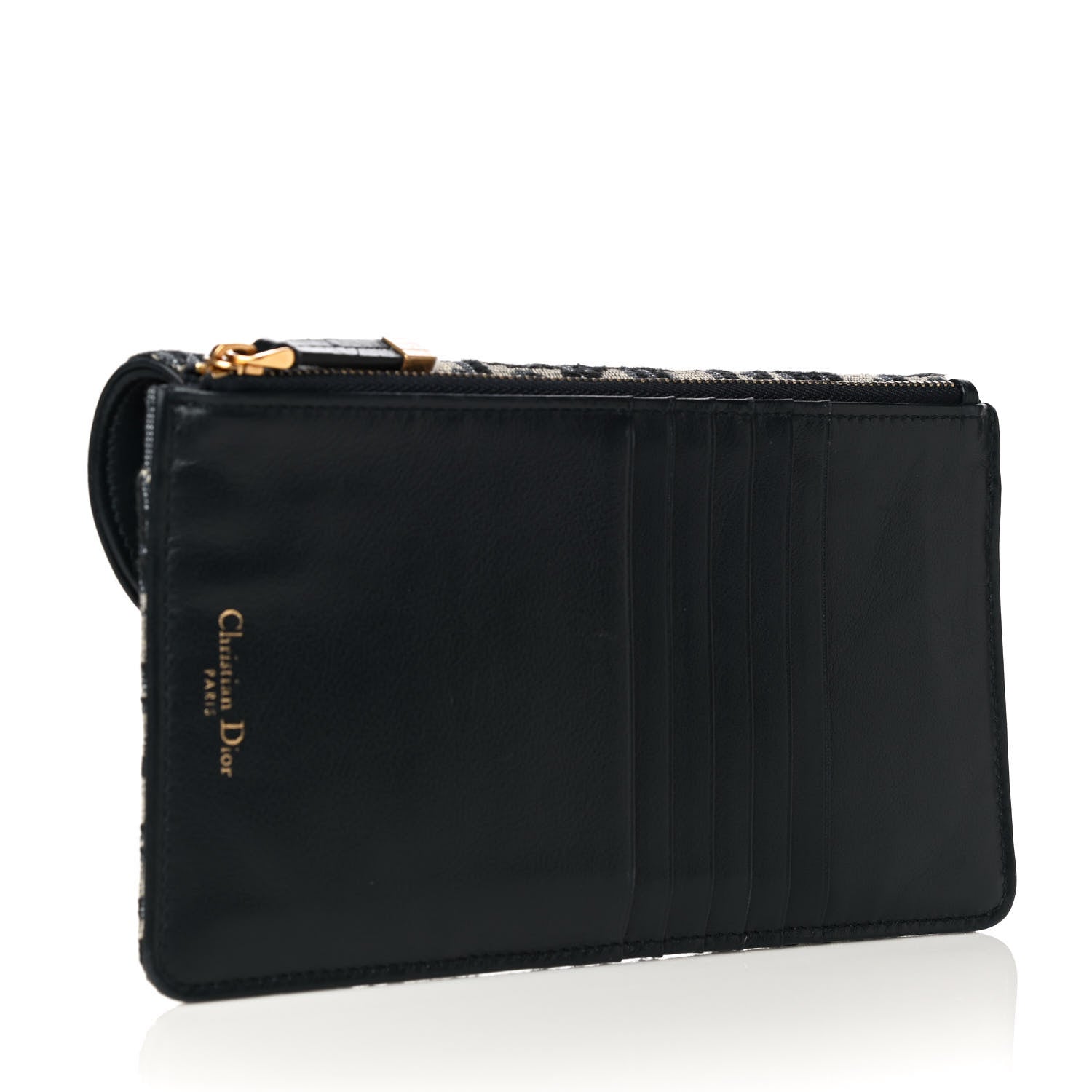 Christian Dior Oblique Saddle Large Zipped Wallet Blue 2 of 7