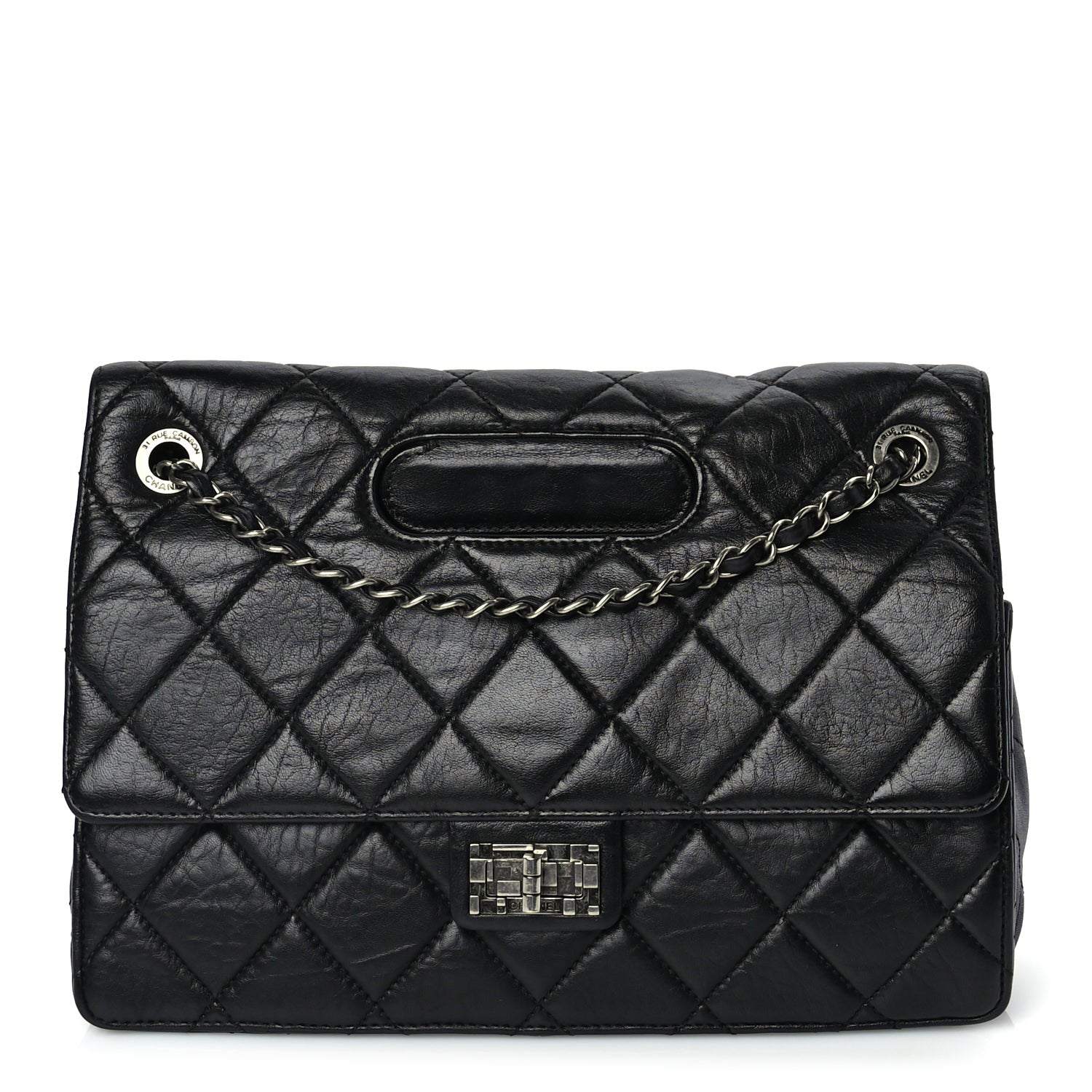 Chanel Washed Lambskin Jumbo Take Away Flap Black 1 of 9