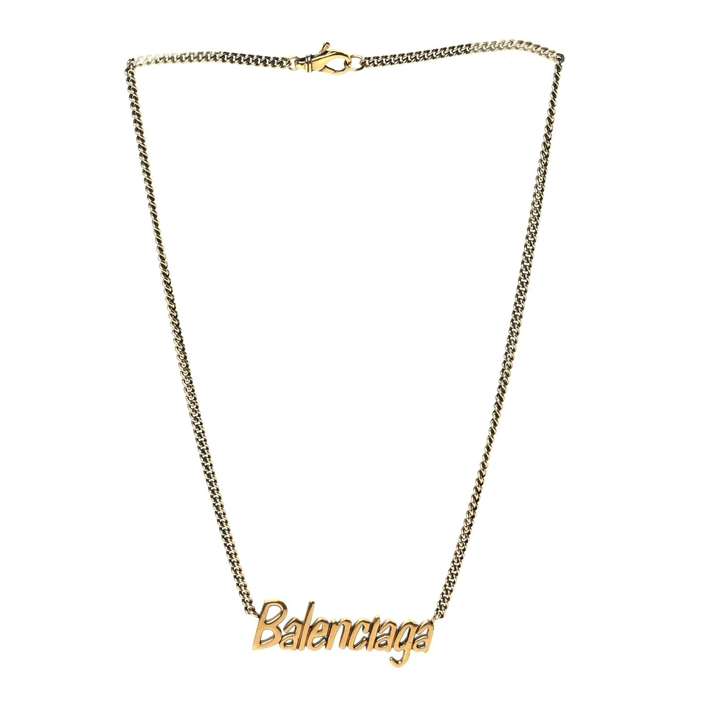Metal Logo Necklace  Gold
