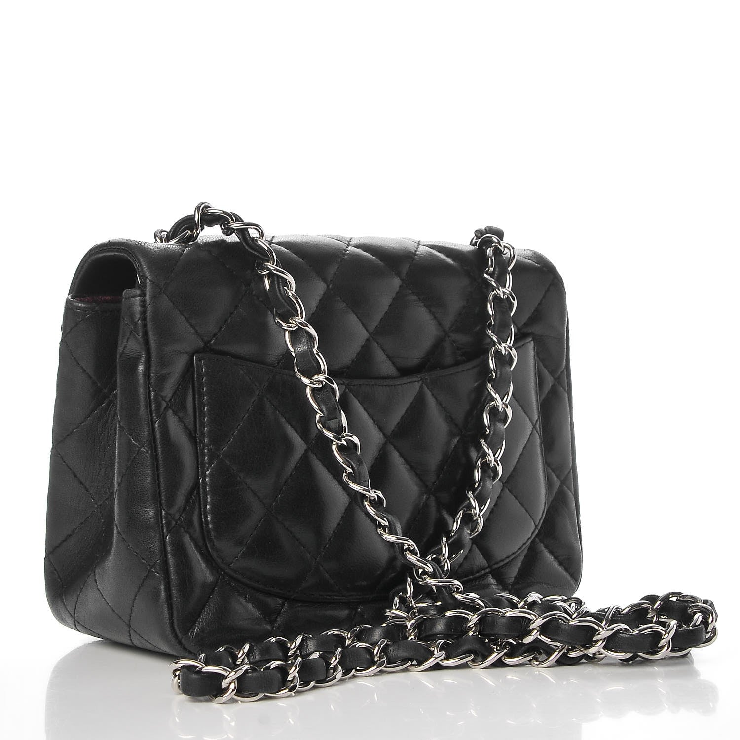 Chanel Lambskin Quilted Mini Square Flap Black 3 of 8