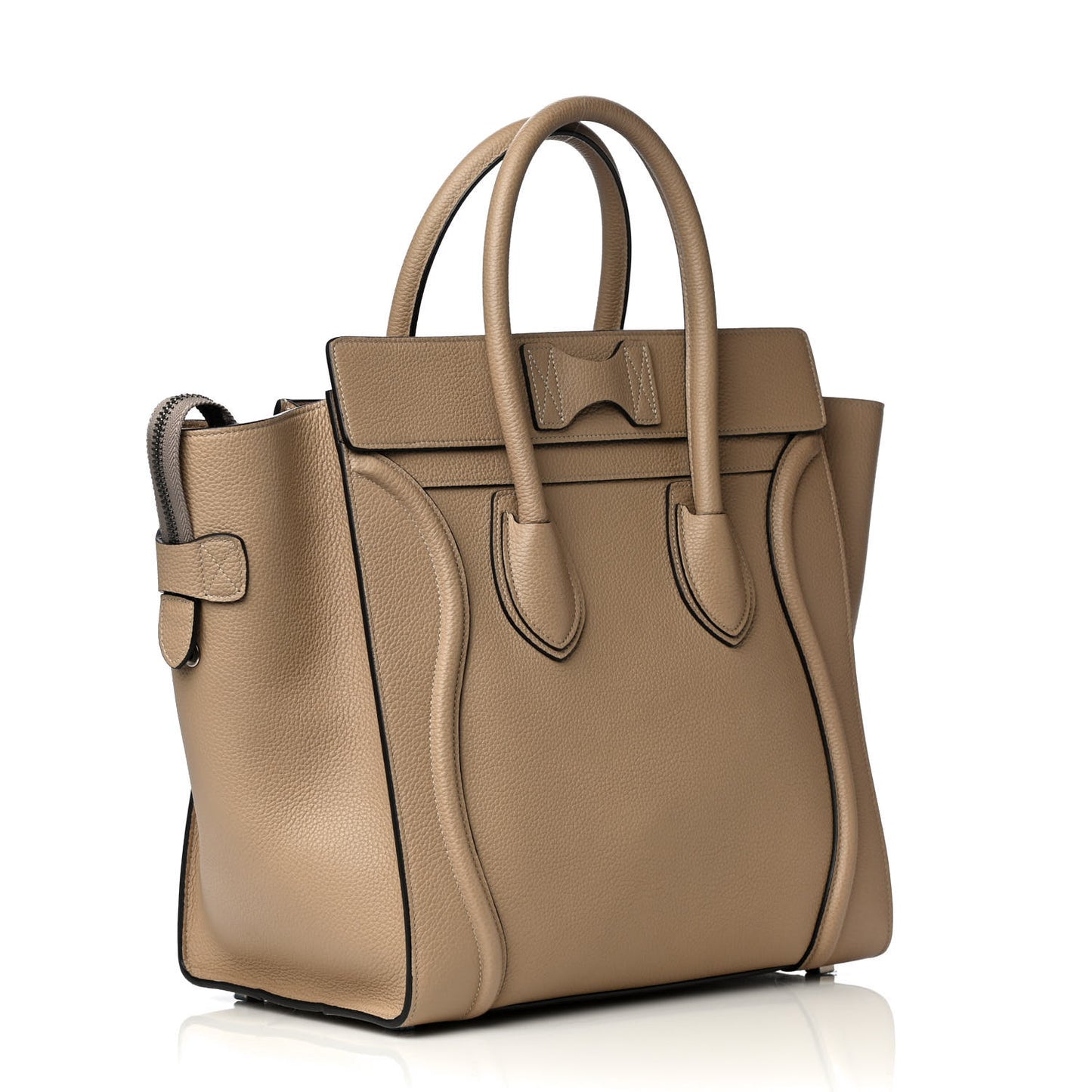 Drummed Calfskin Mini Luggage Dune