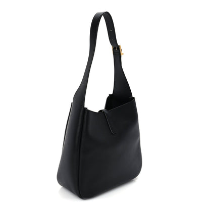 Saint Laurent Grained Calfskin Small Le 5 A 7 Supple Hobo Black 2 of 8