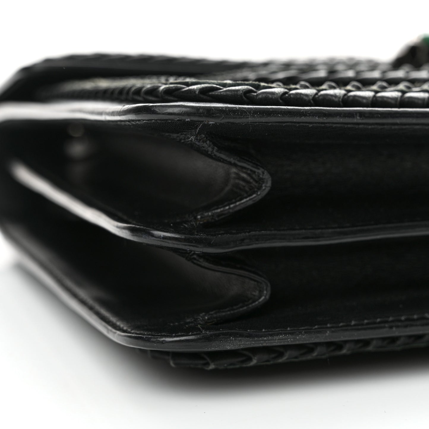 Calfskin Plisse Serpenti Forever Crossbody Bag Black