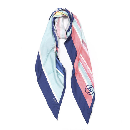 Chanel Silk Stripe CC Scarf Multicolor 1 of 4