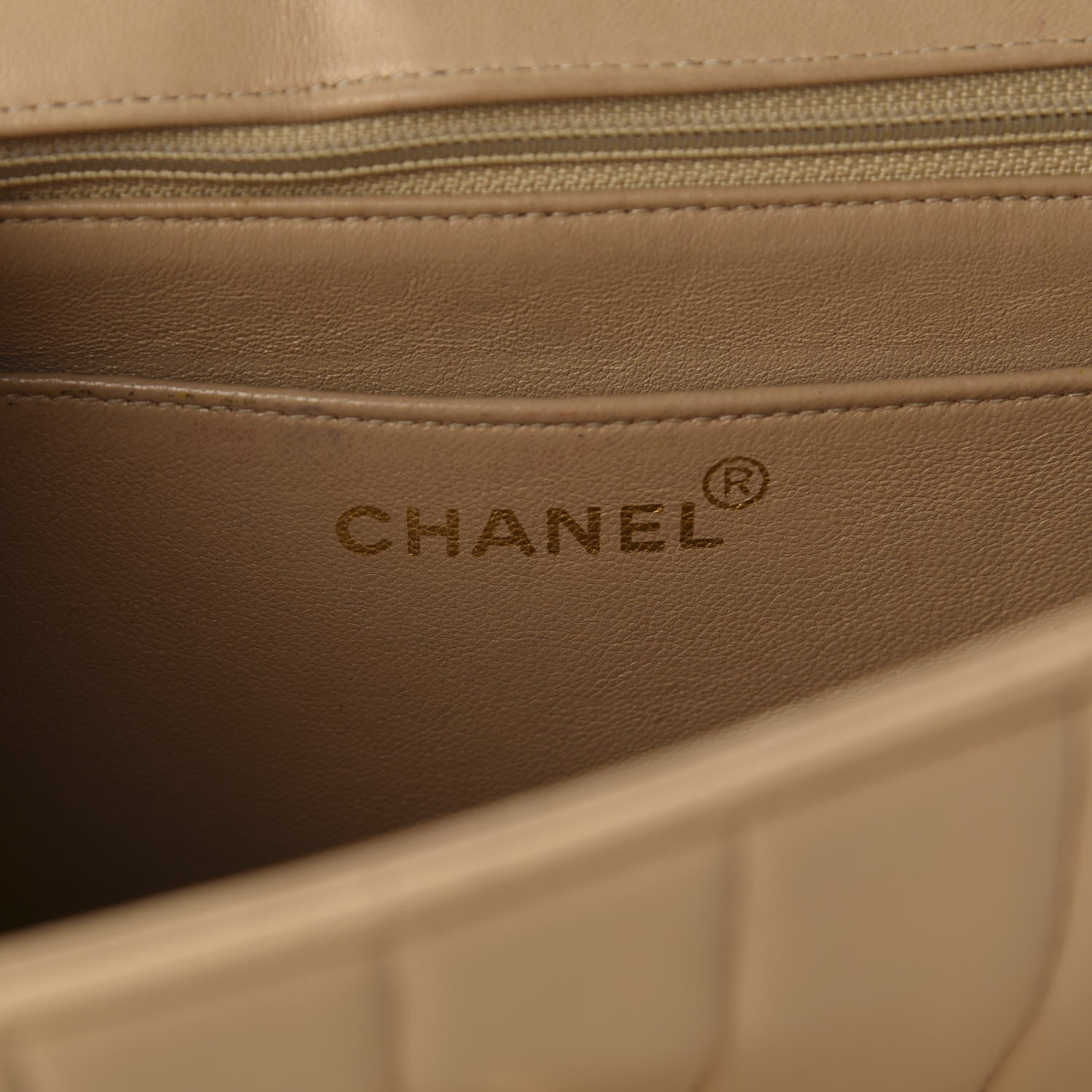 Chanel Lambskin Vertical Quilt Medium Flap Beige 8 of 12