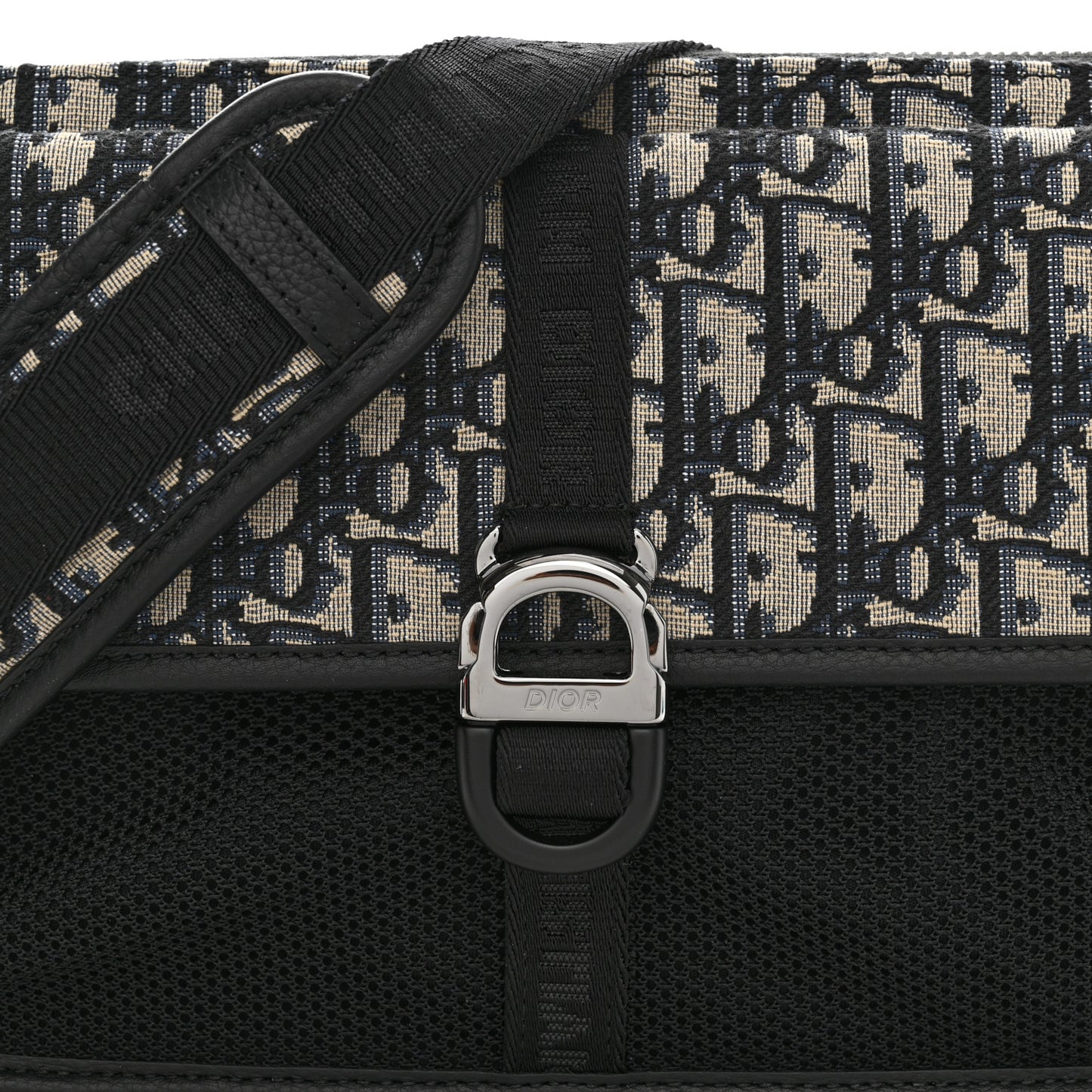 Oblique Mesh Dior 8 Bag With Strap Black