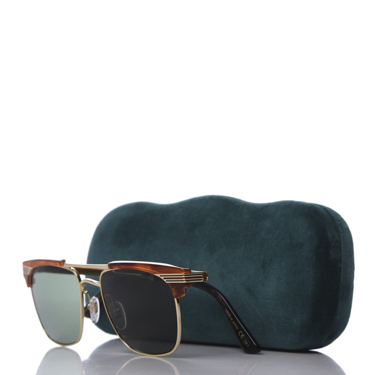 Gucci Acetate Square Frame Web Sunglasses GG0287S Light Tortoise 8 of 8