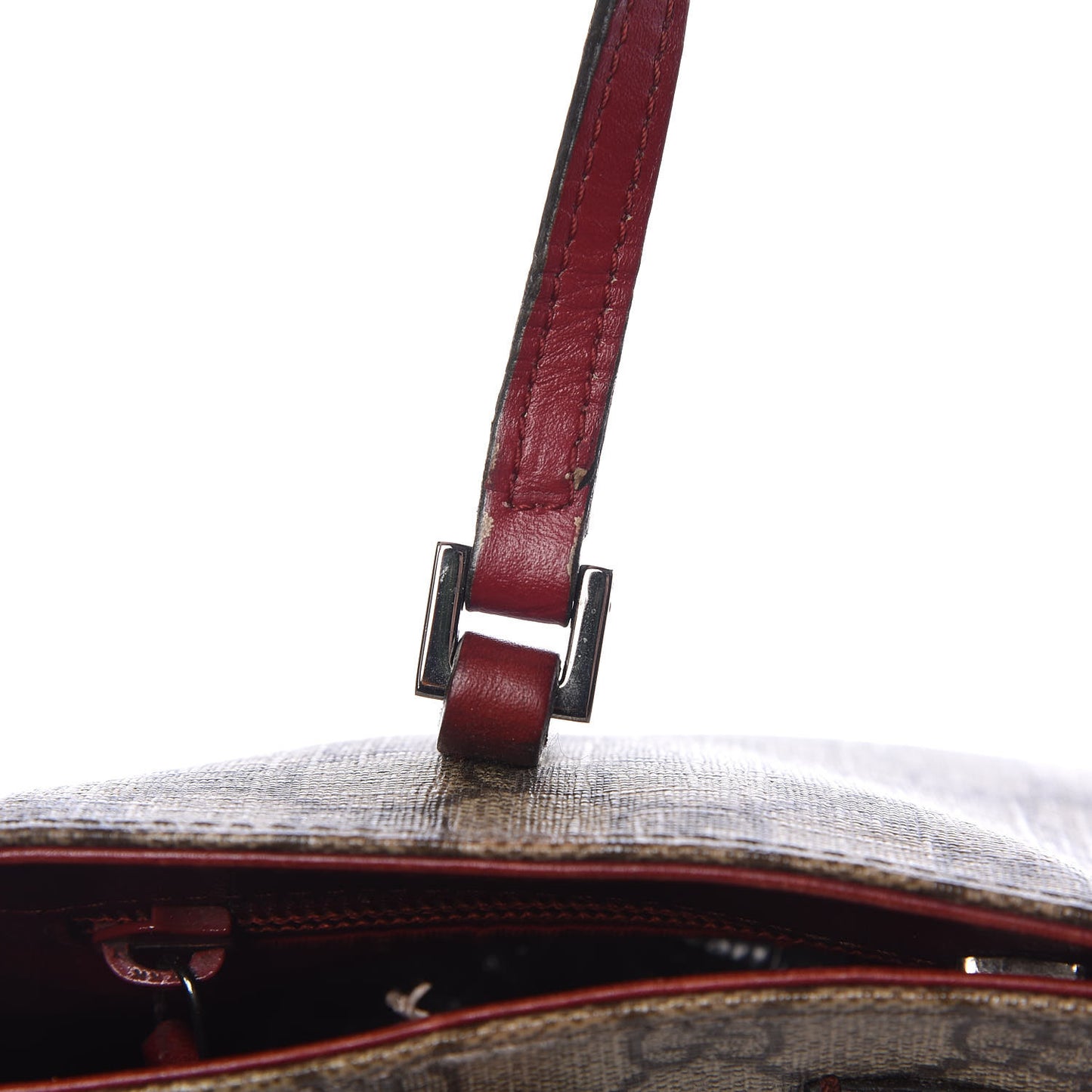 GG Plus Monogram Vertical Tote Red