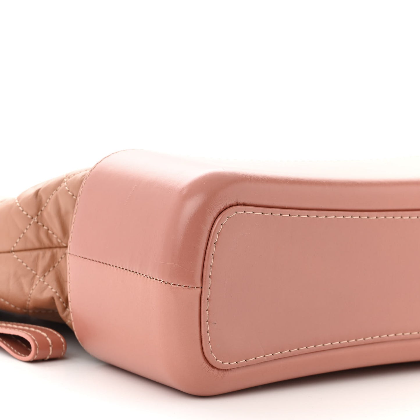 Aged Calfskin Quilted Medium Gabrielle Shopping Tote Pink