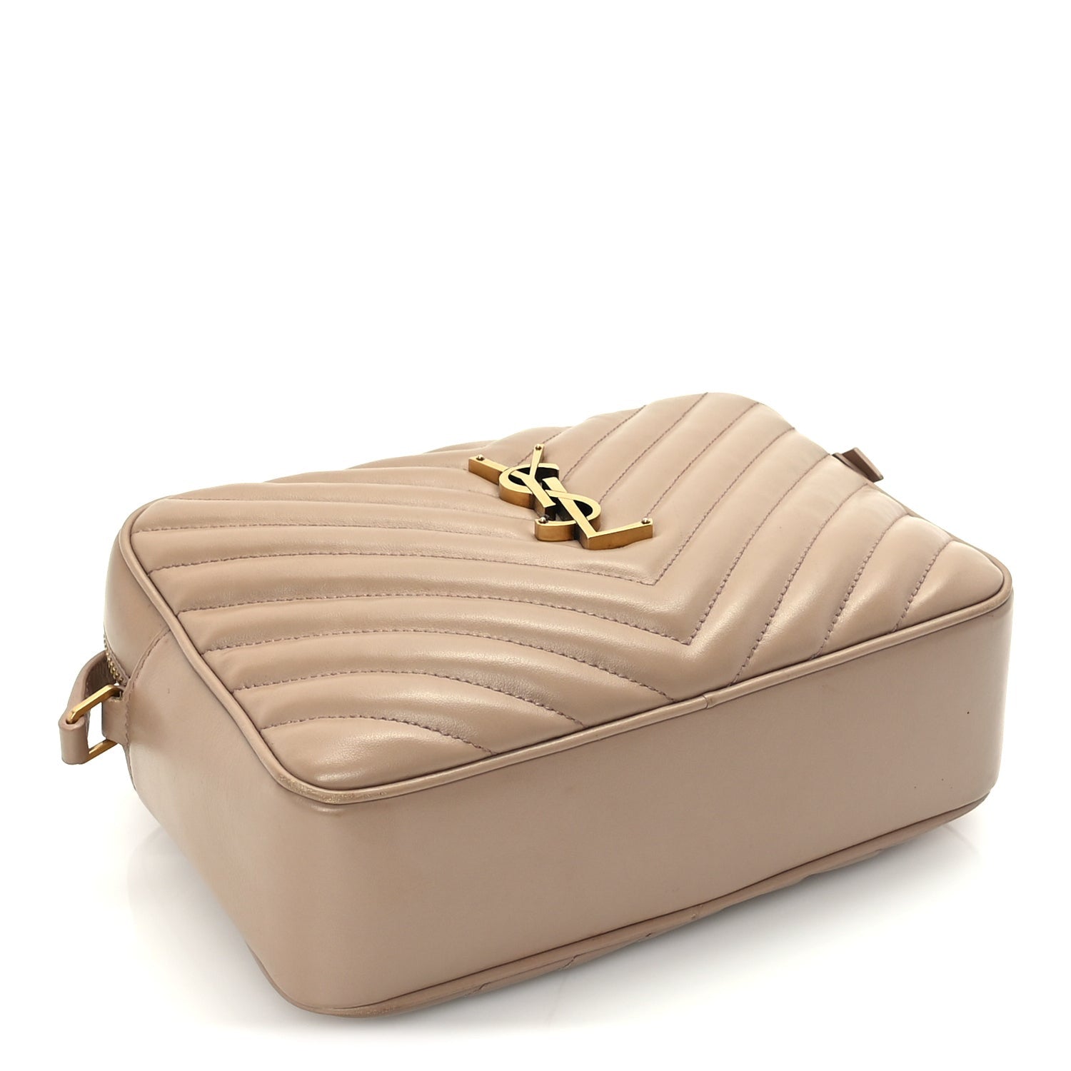 Saint Laurent Calfskin Matelasse Monogram Lou Camera Bag Dark Latte 3 of 8