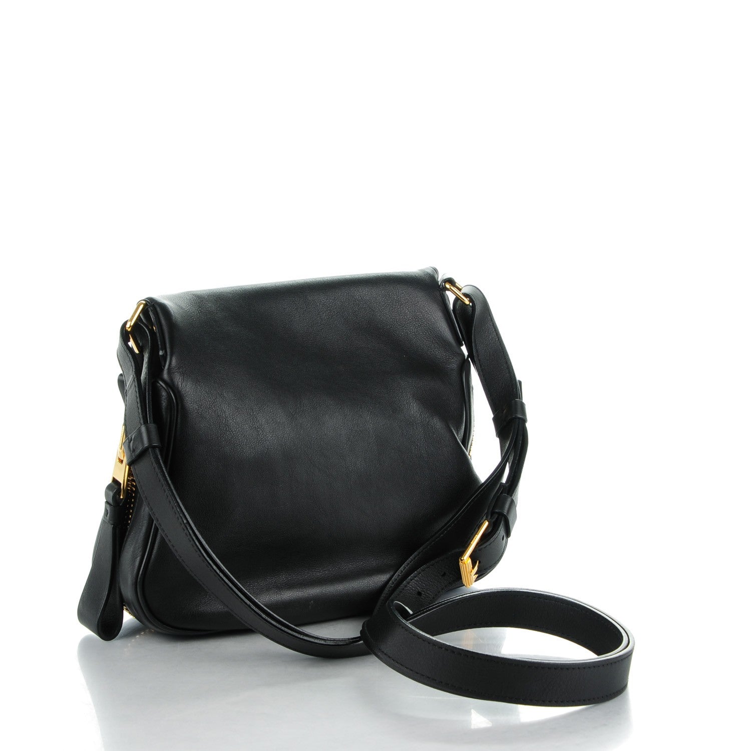 Tom Ford Grained Calfskin Medium Jennifer Crossbody Bag Black 3 of 7