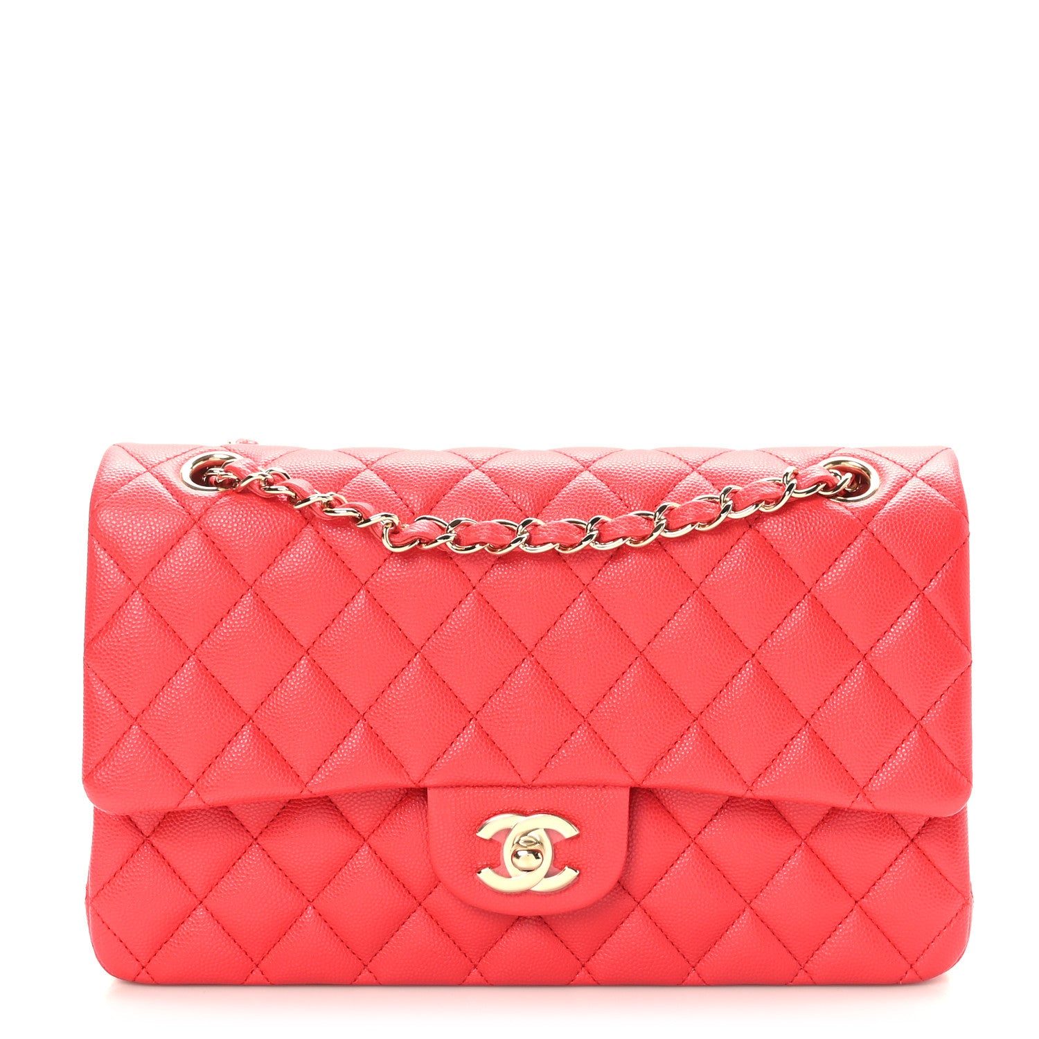 Chanel Caviar Quilted Medium Double Flap Red 1 of 10
