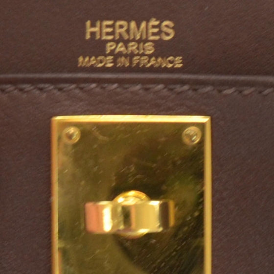 Hermes Swift Kelly Longue Pochette Chocolate 7 of 8