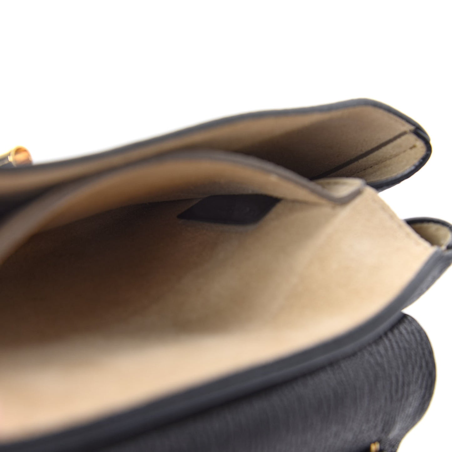 Grained Lambskin Drew Shoulder Bag Black