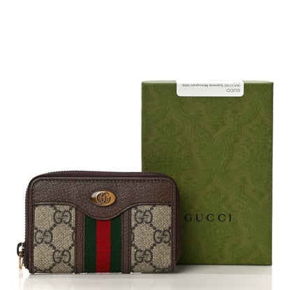 Gucci GG Supreme Web Ophidia Zip Around Card Case Brown 10 of 10