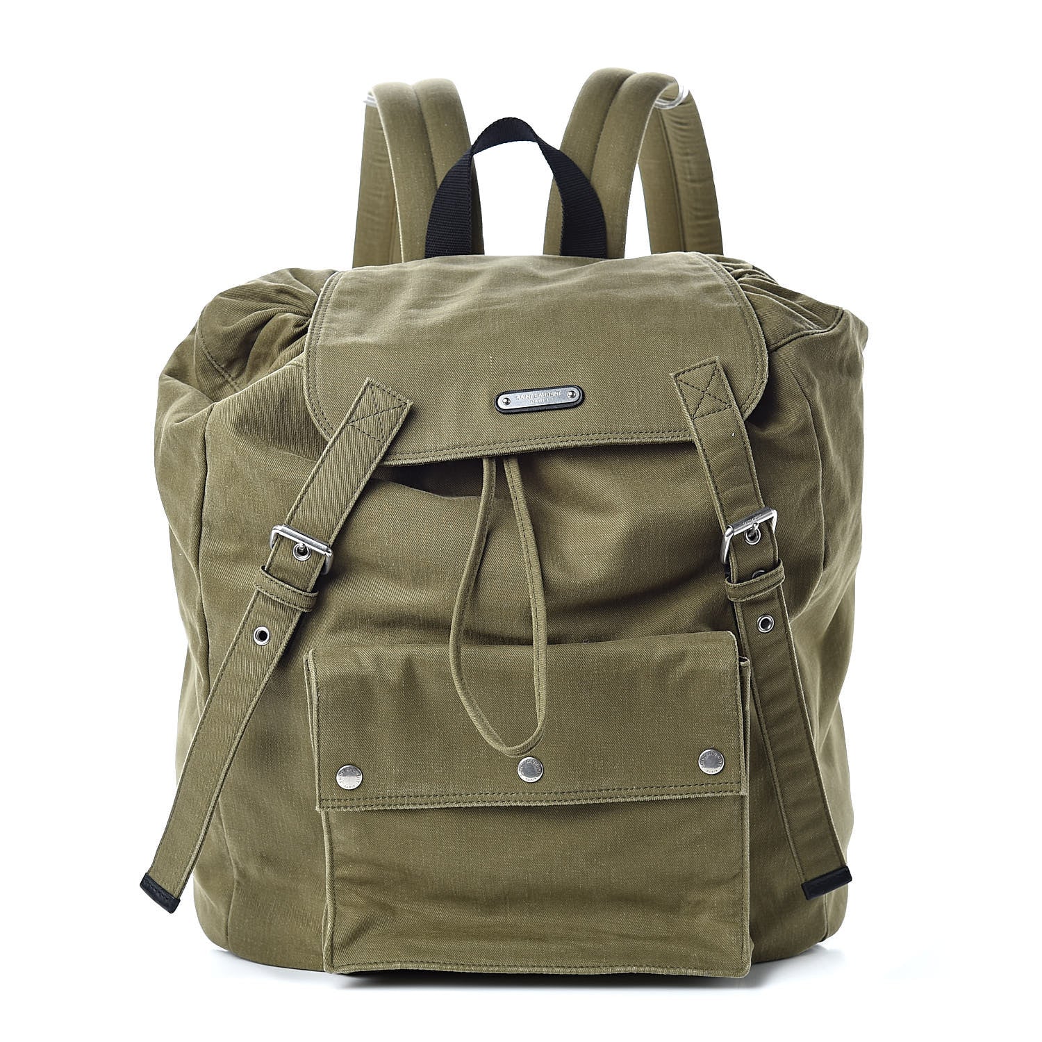 Saint Laurent Gabardine Noe Backpack Khaki 1 of 10