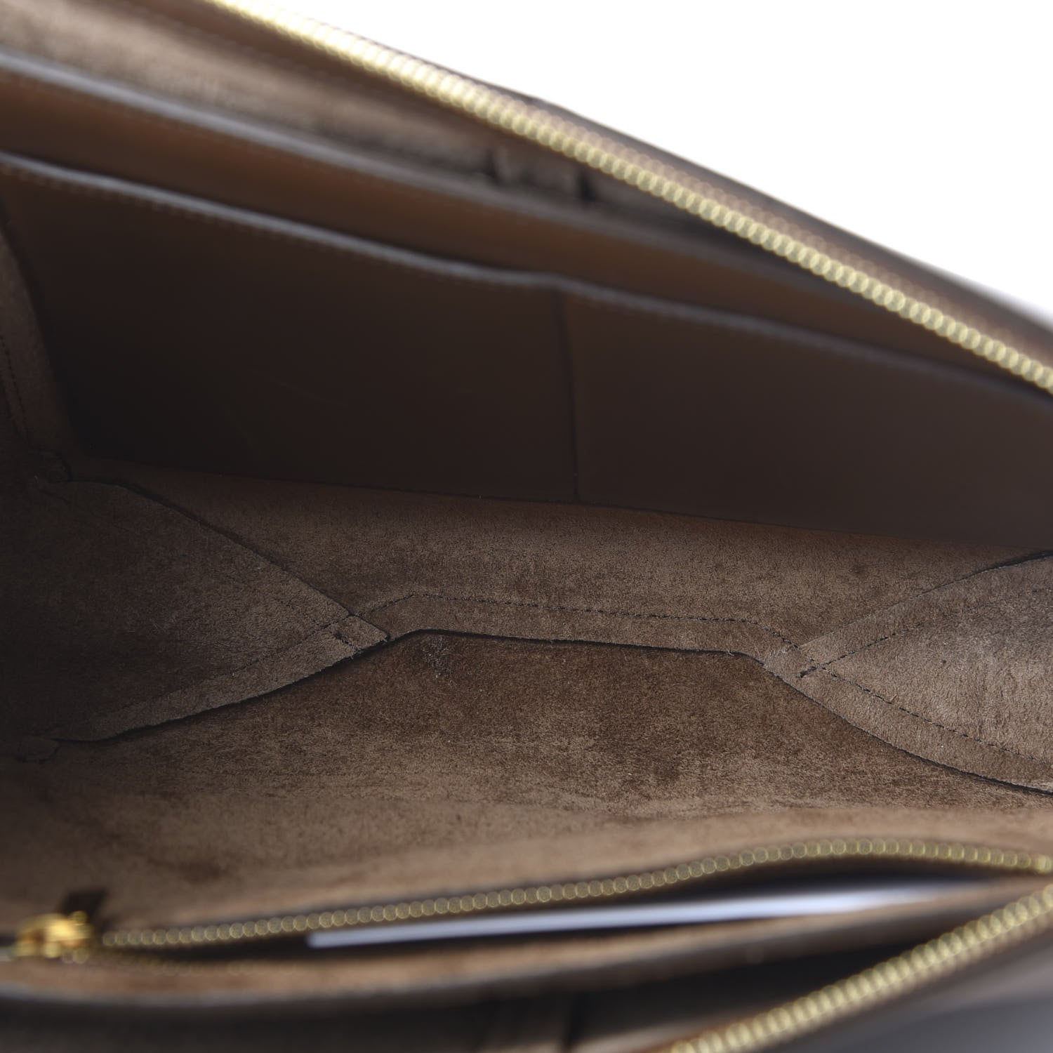 Celine Natural Calfskin Tri-Fold Clutch on Chain Havana 5 of 11