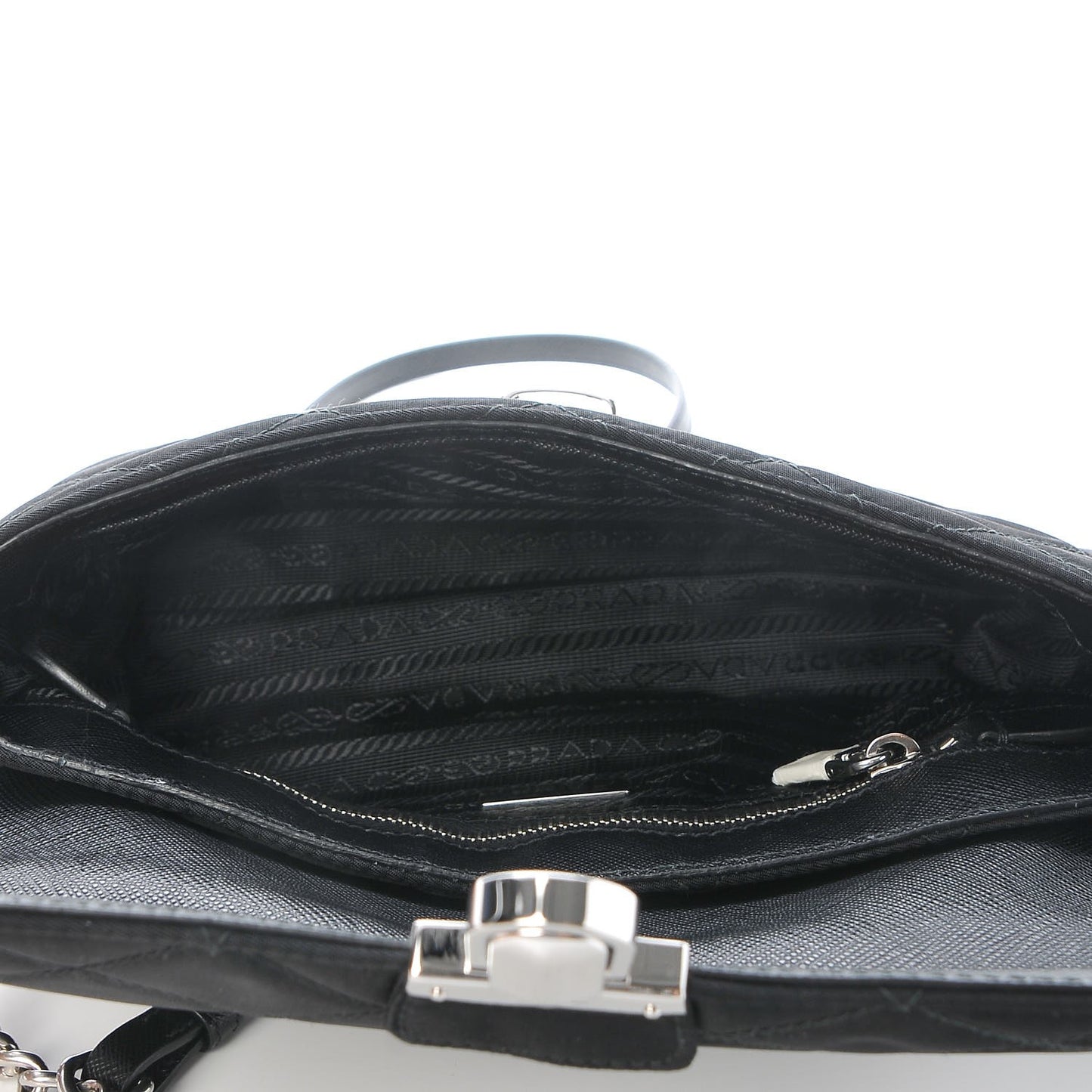 Nylon Tessuto Impuntu Quilted Flap Black