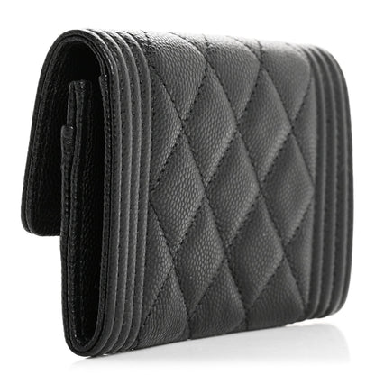Chanel Caviar Quilted Boy Flap Card Holder Black 3 of 7