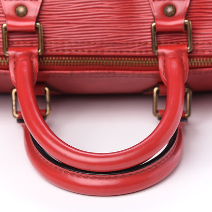 Louis Vuitton Epi Speedy 25 Castillan Red 13 of 16