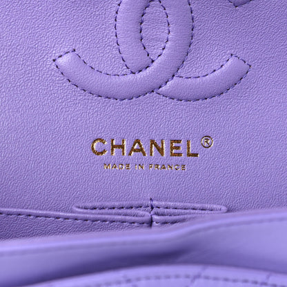 Chanel Lambskin Chevron Quilted Small Double Flap Purple 5 of 5