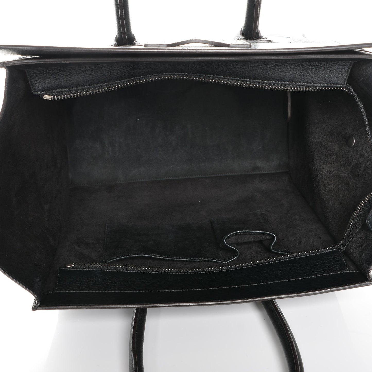 Drummed Calfskin Mini Luggage Black