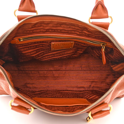 Prada Vitello Daino Shopping Satchel Rame 5 of 15