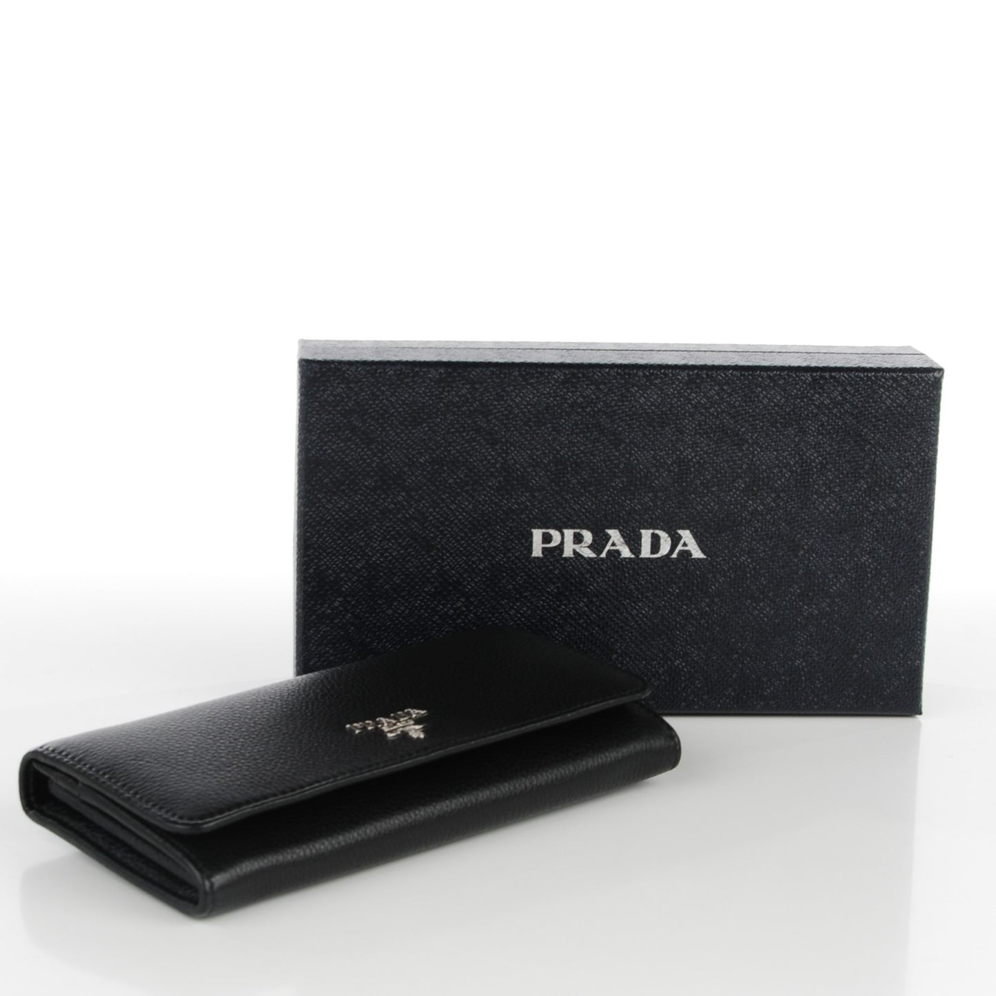 Vitello Phenix Continental Flap Wallet Nero Black