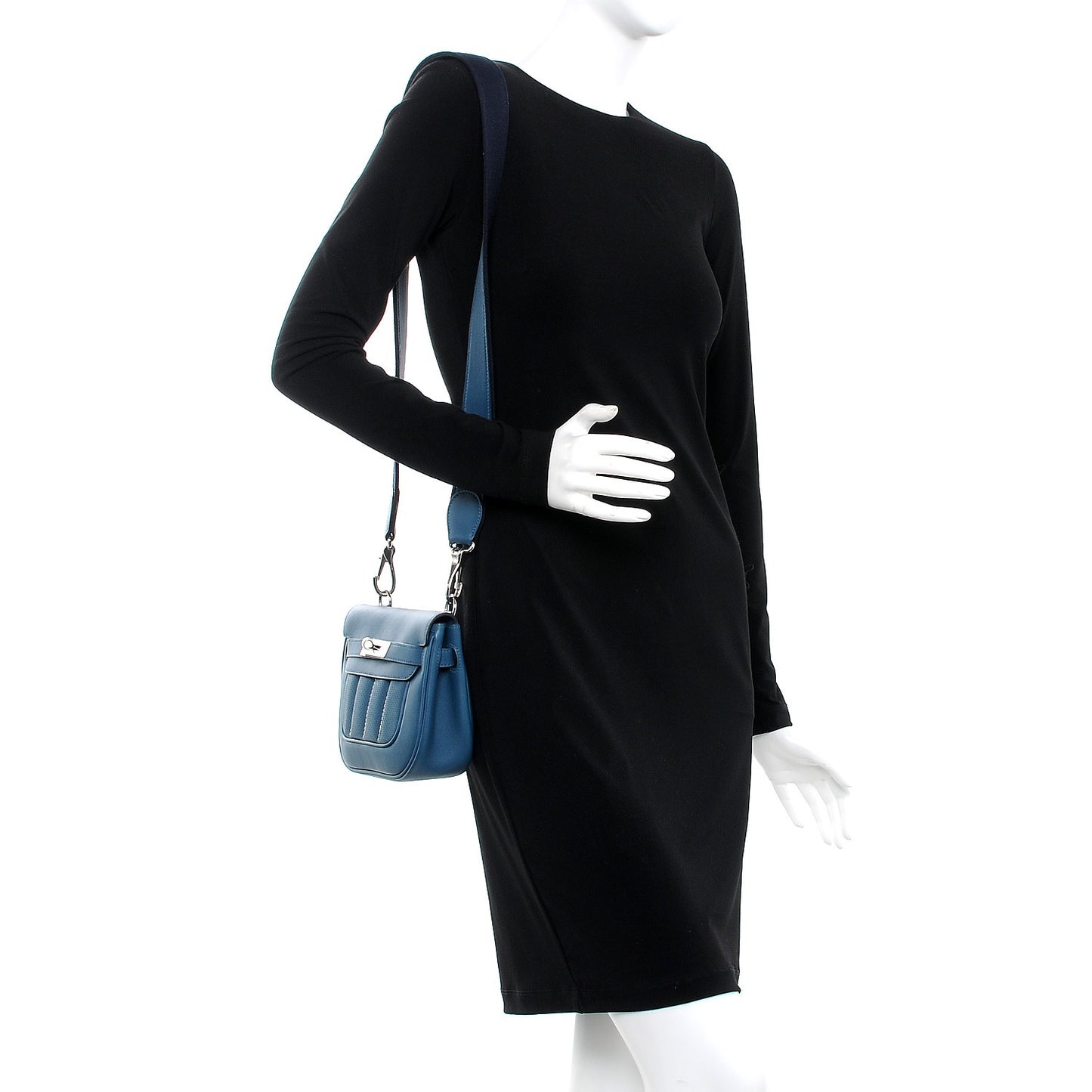 Veau Swift Mini Sac Berline Bleu Thalassa