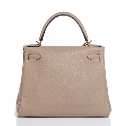 Hermes Taurillon Clemence Kelly Retourne 28 Gris Tourterelle 5 of 26