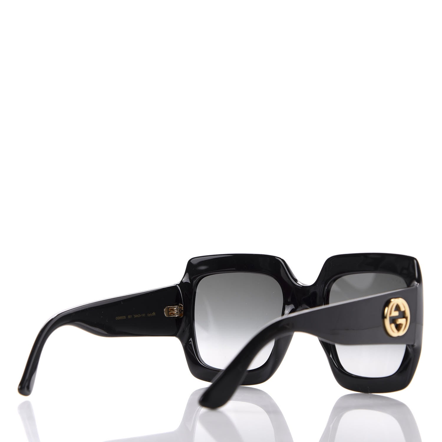 Gucci Acetate Square Frame Sunglasses GG0053S Black 4 of 8
