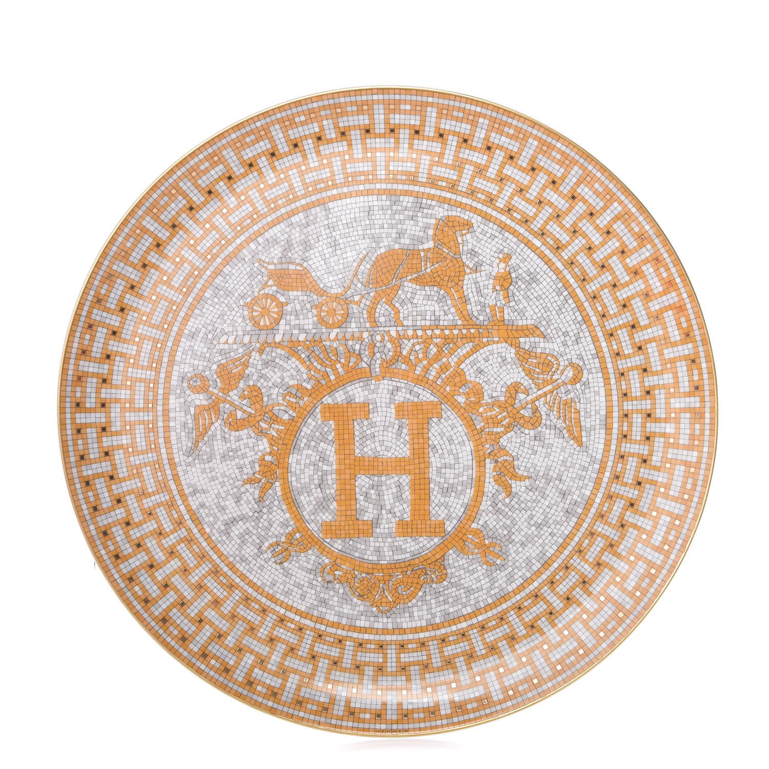 Hermes Porcelain Mosaique au 24 Tart Platter 1 of 8