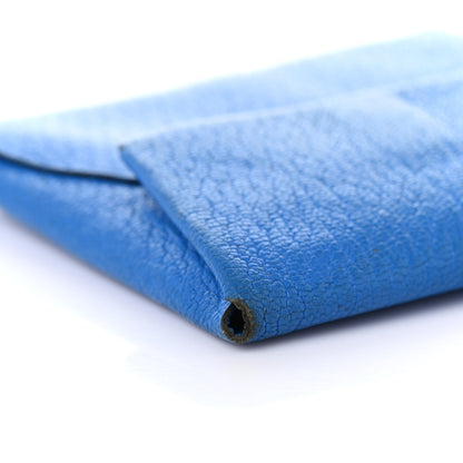 Hermes Chevre Mysore Bastia Coin Purse Bleu Hydra 10 of 13