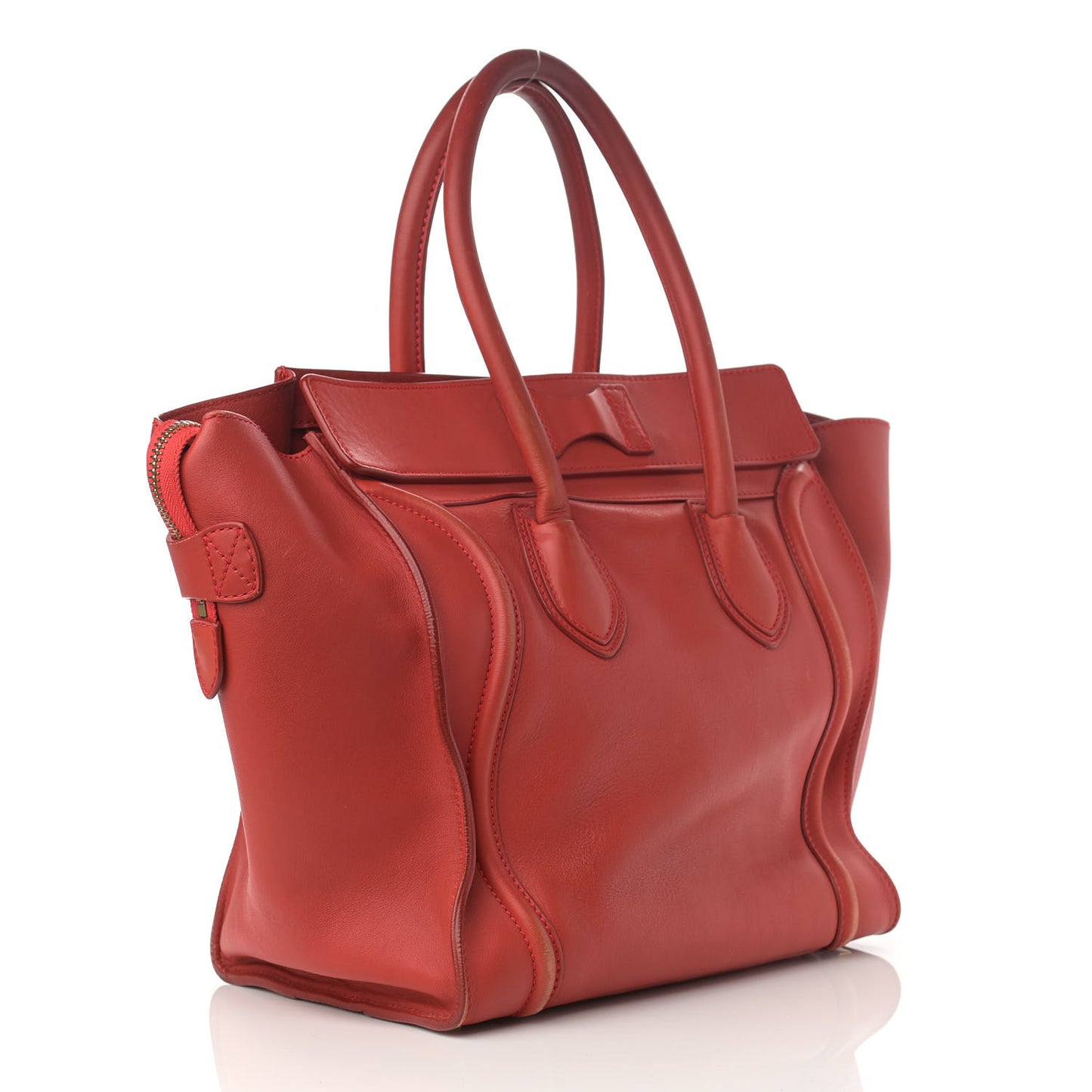 Smooth Calfskin Mini Luggage Red