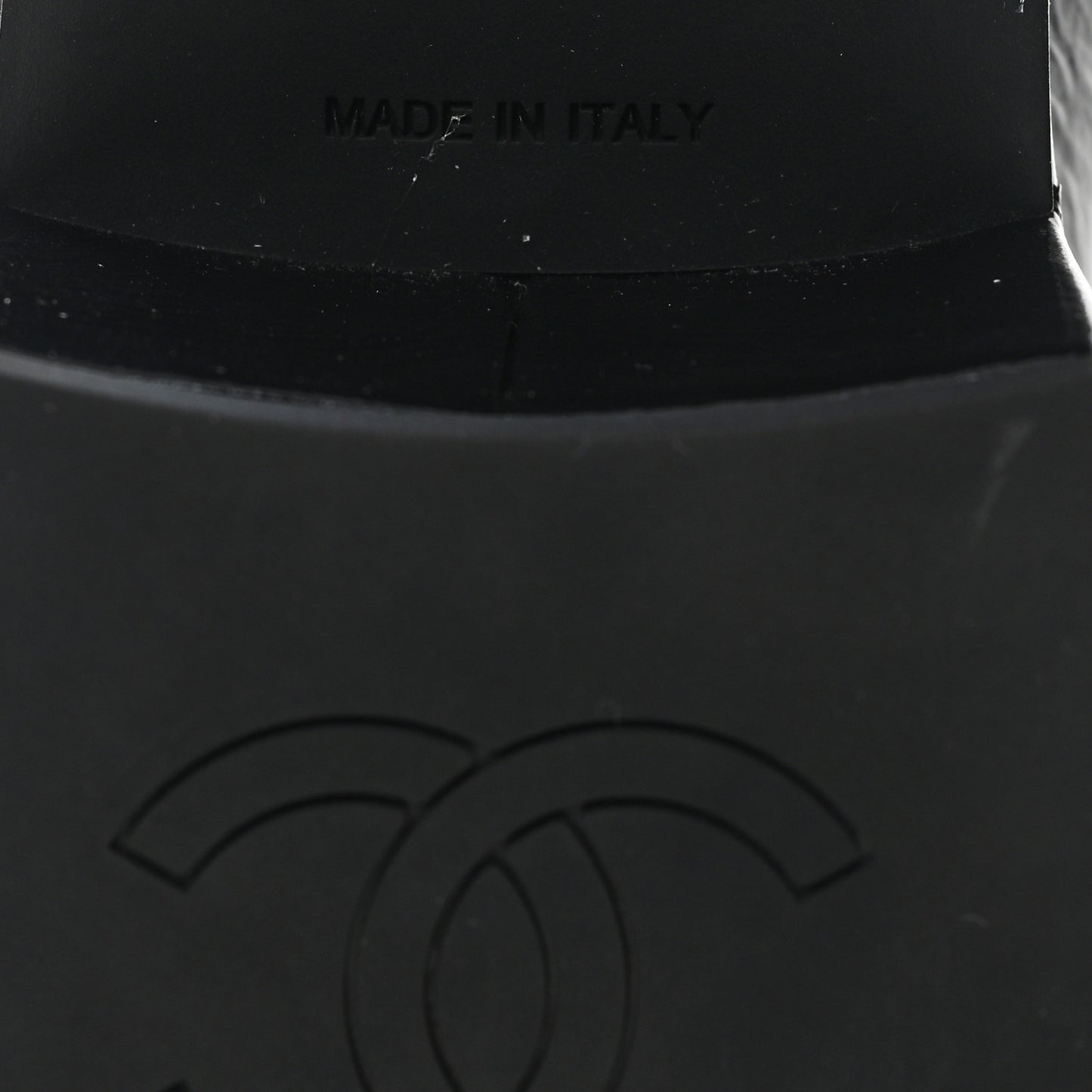 Shiny Calfskin Logo Loafers 36.5 Black