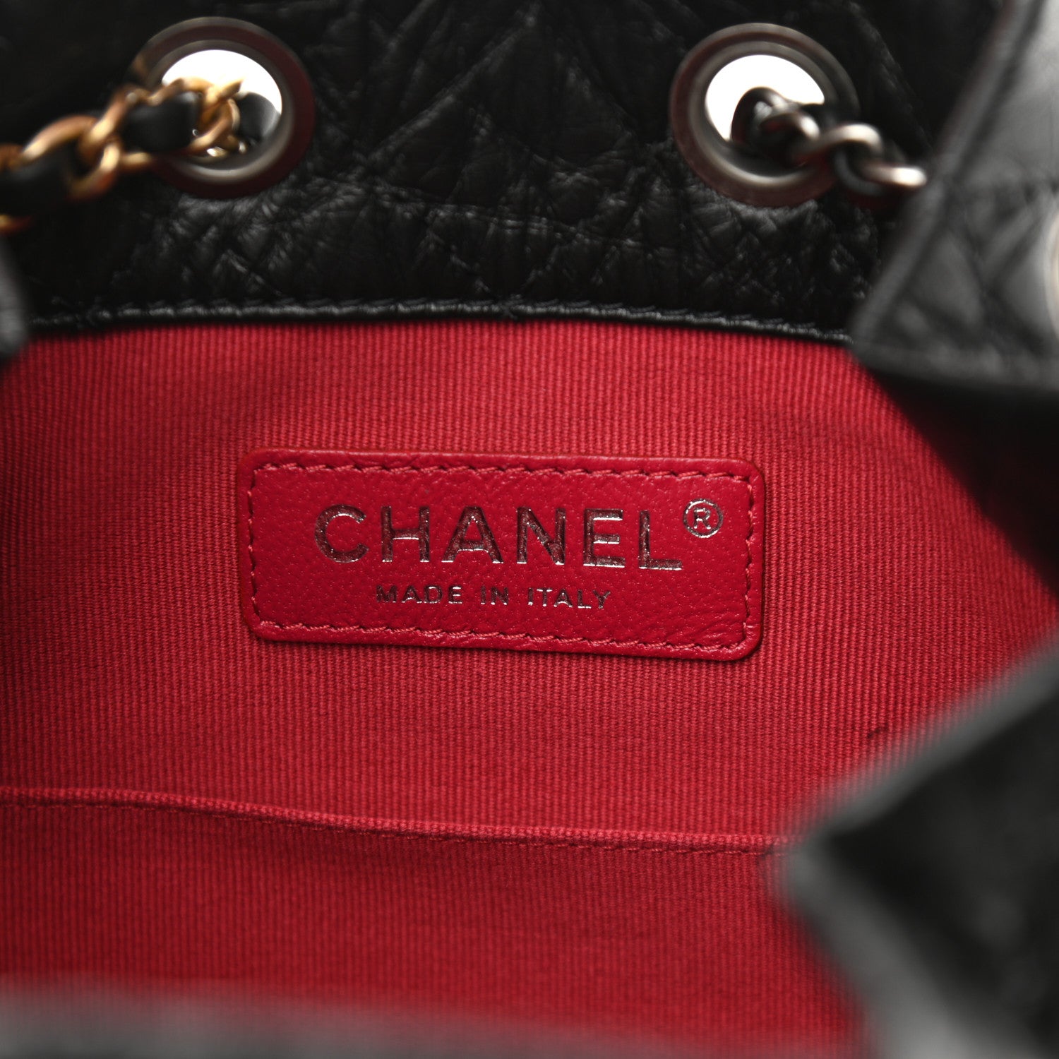 Chanel Aged Calfskin Quilted Small Gabrielle Backpack Black 8 of 10