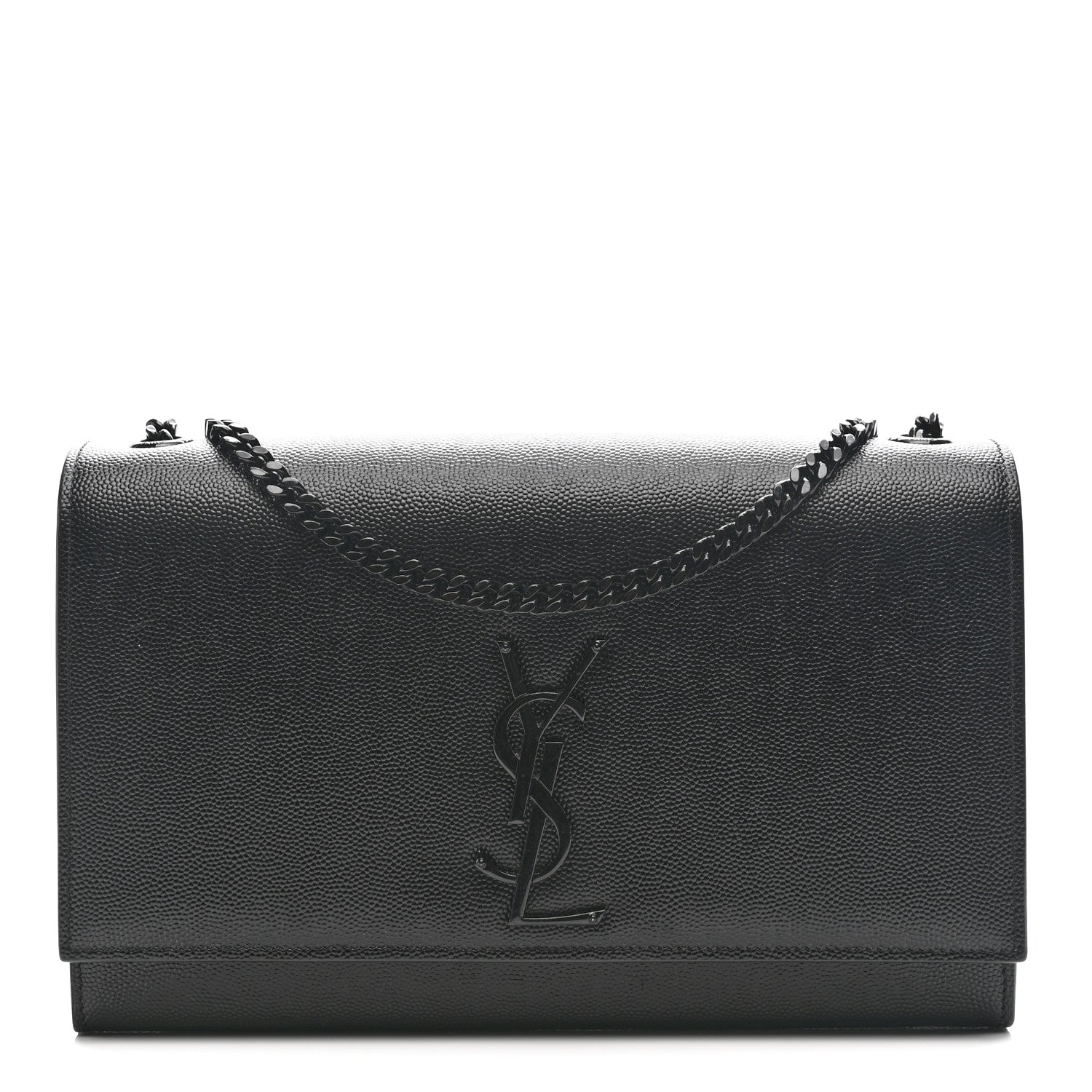 Saint Laurent Grain De Poudre Medium Classic Monogram Monochrome Kate Satchel Black 1 of 13