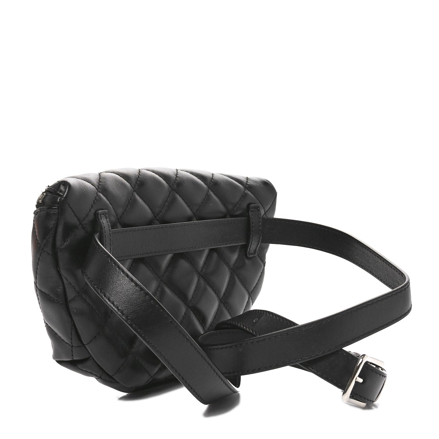 Chanel Calfskin Quilted Waist Belt Bag Black 2 of 9