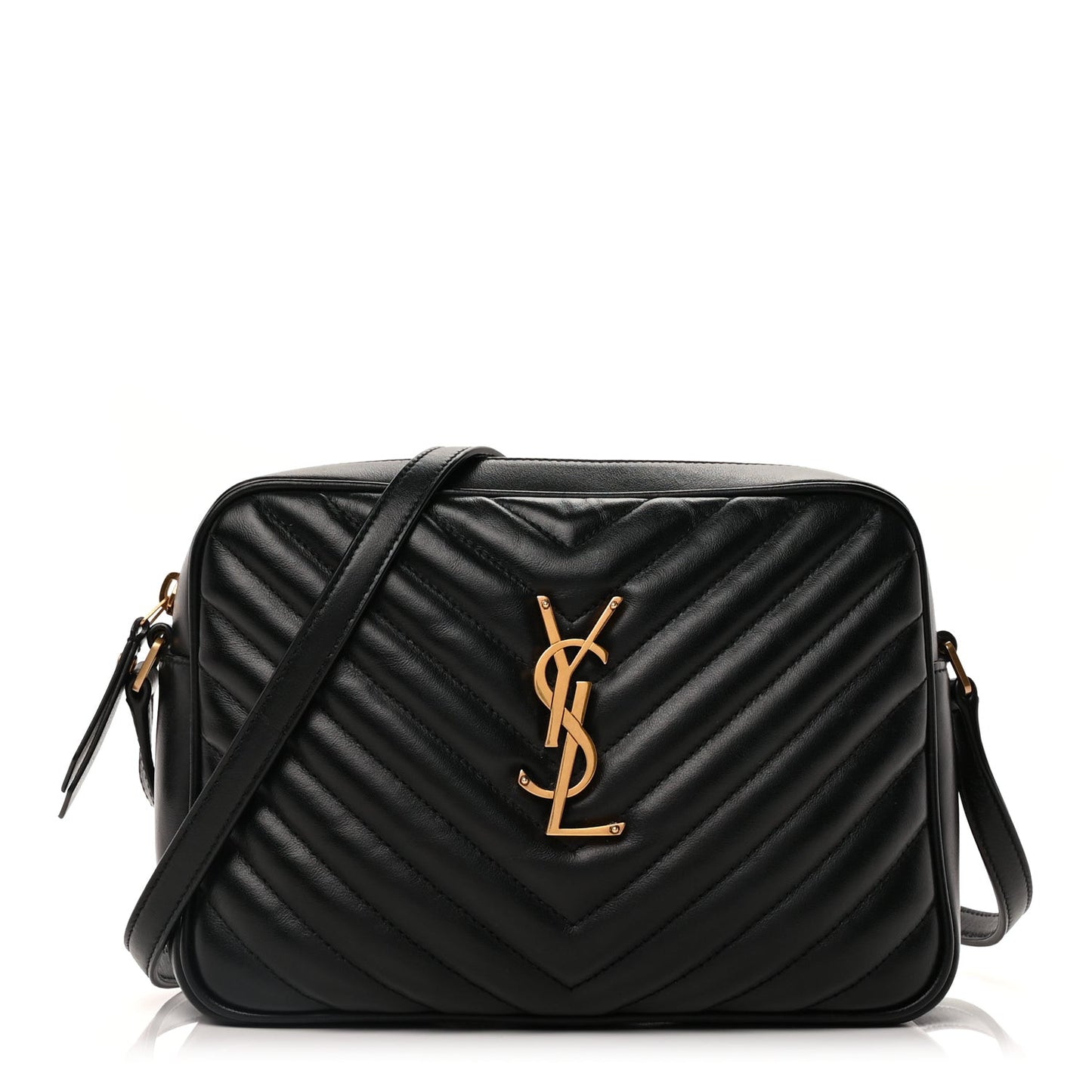 Calfskin Matelasse Monogram Lou Camera Bag  Black