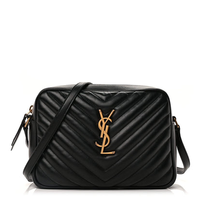Saint Laurent Calfskin Matelasse Monogram Lou Camera Bag  Black 1 of 8